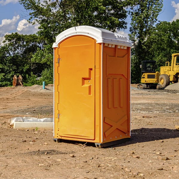 how often are the portable restrooms cleaned and serviced during a rental period in Bellville